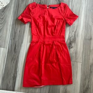 French Connection red zipper back dress. Size 2.